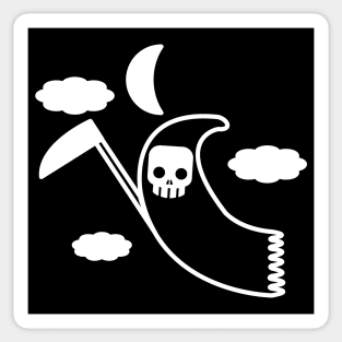 The Grim Reaper Flys By Night Sticker